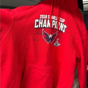 Washington Captials 2018 Stanley Cup Fanatics Bold Red Hoodie